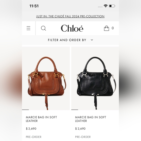 NWOT-CHLOE-Marcie bag in soft leather. Women's purse.(not included in bundles) - Picture 3 of 15